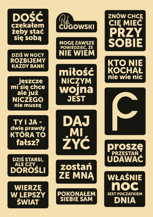 Piotr Cugowski - Naklejki arkusz A4